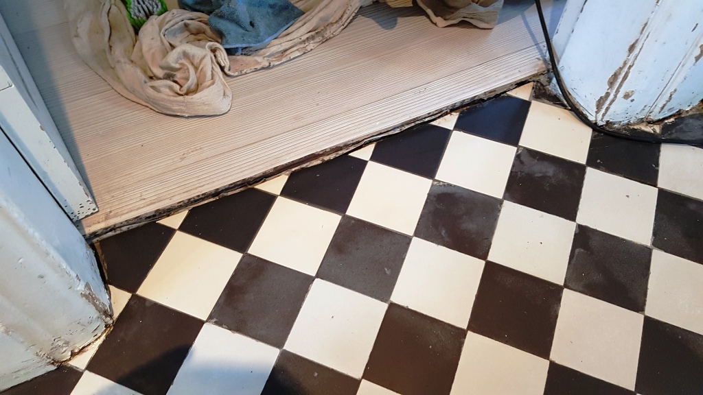 Victorian Tiled Hallway After Repair and Restoration Rotherham