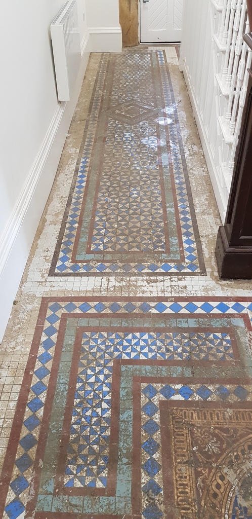 Victorian Tiled Hallway Before Restoration Brincliffe House Nether Edge