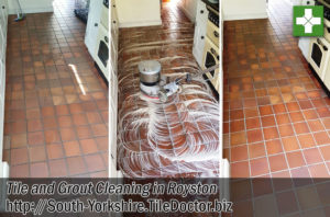 Dirty Quarry Tile Grout Before After Renovation Royston