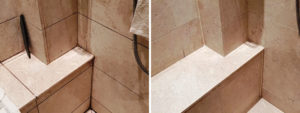 Marble Bathroom Tiles Before and After Cleaning Endcliffe Sheffield