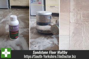 Sandstone Kitchen Floor Clean Seal Maltby